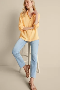 Soft Surroundings Addison Gauze Big Shirt- Tops