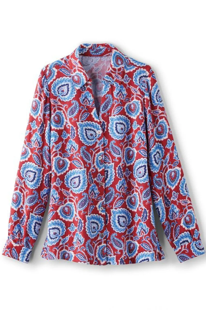 Soft Surroundings Addison Gauze Big Shirt- Tops