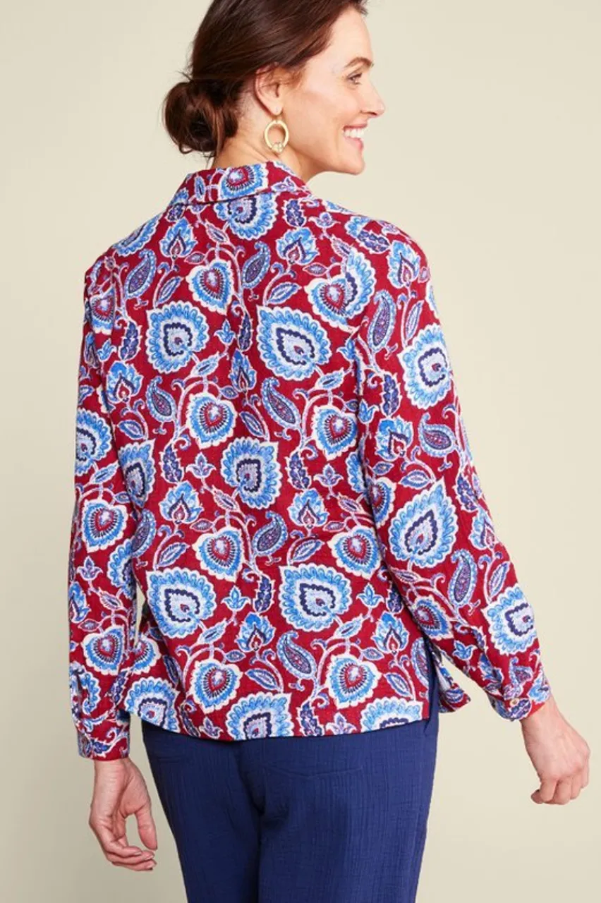 Soft Surroundings Addison Gauze Big Shirt- Tops