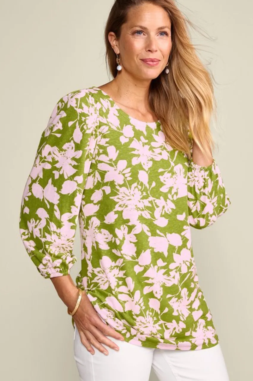 Soft Surroundings Ainsley Linen Blend Tunic- Tops|Tunics & Leggings