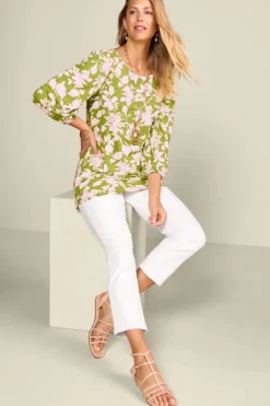 Soft Surroundings Ainsley Linen Blend Tunic- Tops|Tunics & Leggings