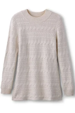Soft Surroundings Alena Cable Sweater Tunic- Tops|Sweaters & Cardigans