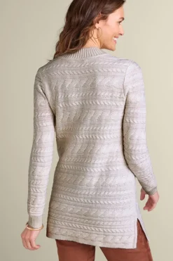 Soft Surroundings Alena Cable Sweater Tunic- Tops|Sweaters & Cardigans