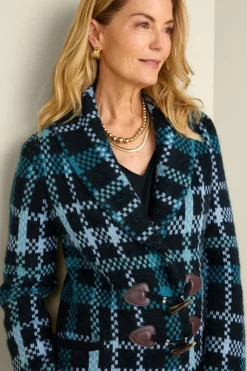 Soft Surroundings Alpine Plaid Sweater Coat- Tops|Sweaters & Cardigans