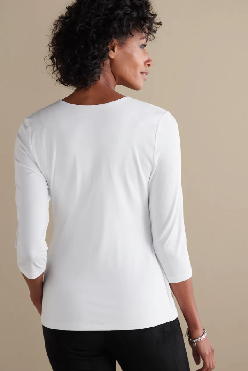 Soft Surroundings Alyssa Knit Top- Tops