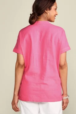 Soft Surroundings Annalise Linen Blend Tunic- Tops|Tunics & Leggings