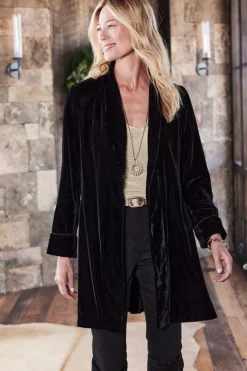 Soft Surroundings Aria Velvet Jacket- Jackets & Coats