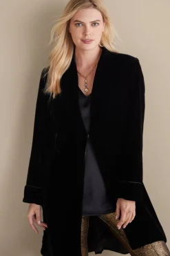 Soft Surroundings Aria Velvet Jacket- Jackets & Coats