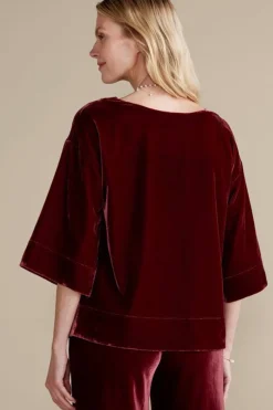 Soft Surroundings Aria Velvet Top- Tops