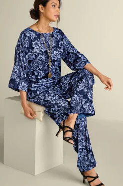 Soft Surroundings Aria Velvet Wide Leg Pants- Pants