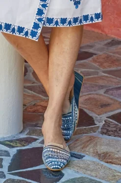 Soft Surroundings Arizona Stripe Wedge Slide- Shoes