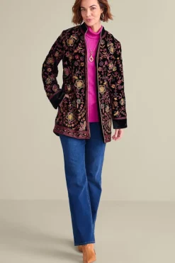 Soft Surroundings Astrid Velvet Jacket- Jackets & Coats