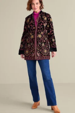 Soft Surroundings Astrid Velvet Jacket- Jackets & Coats
