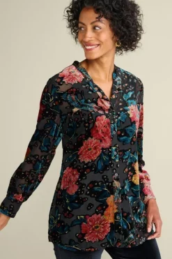 Soft Surroundings Autumn Velvet Tunic- Tops