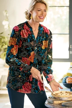 Soft Surroundings Autumn Velvet Tunic- Tops