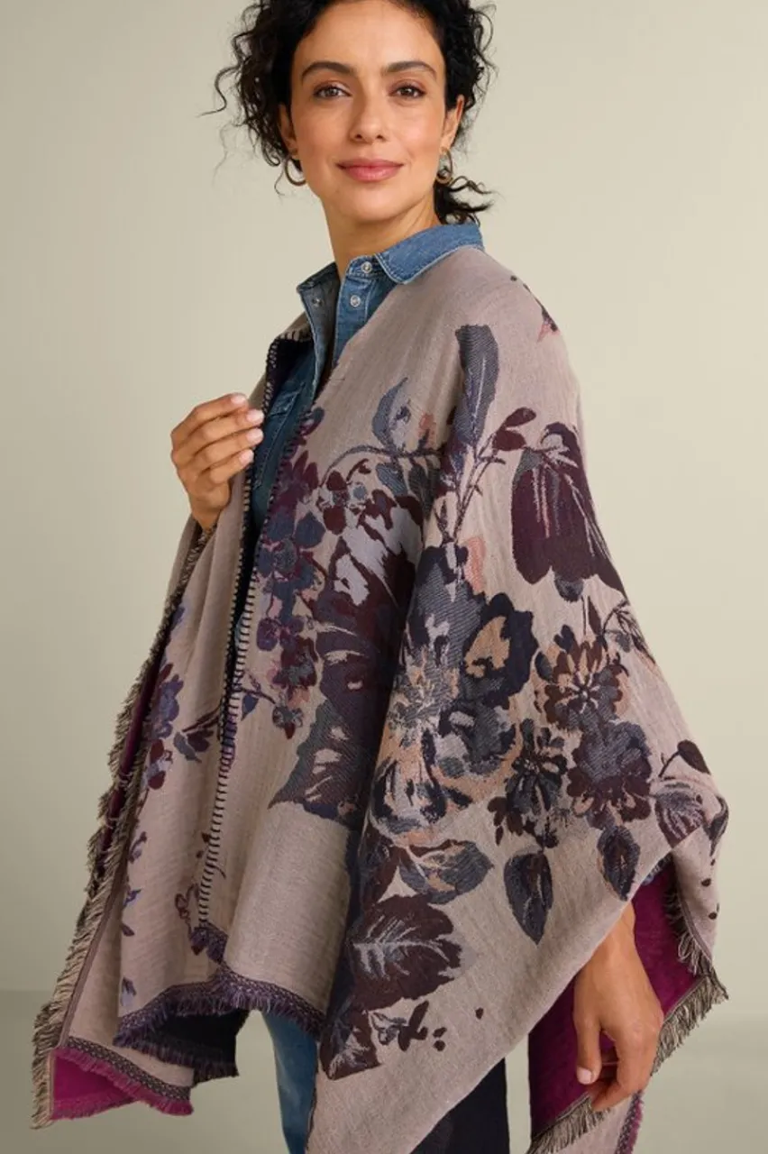 Soft Surroundings Beatrix Floral Wrap- Toppers|Jackets & Coats