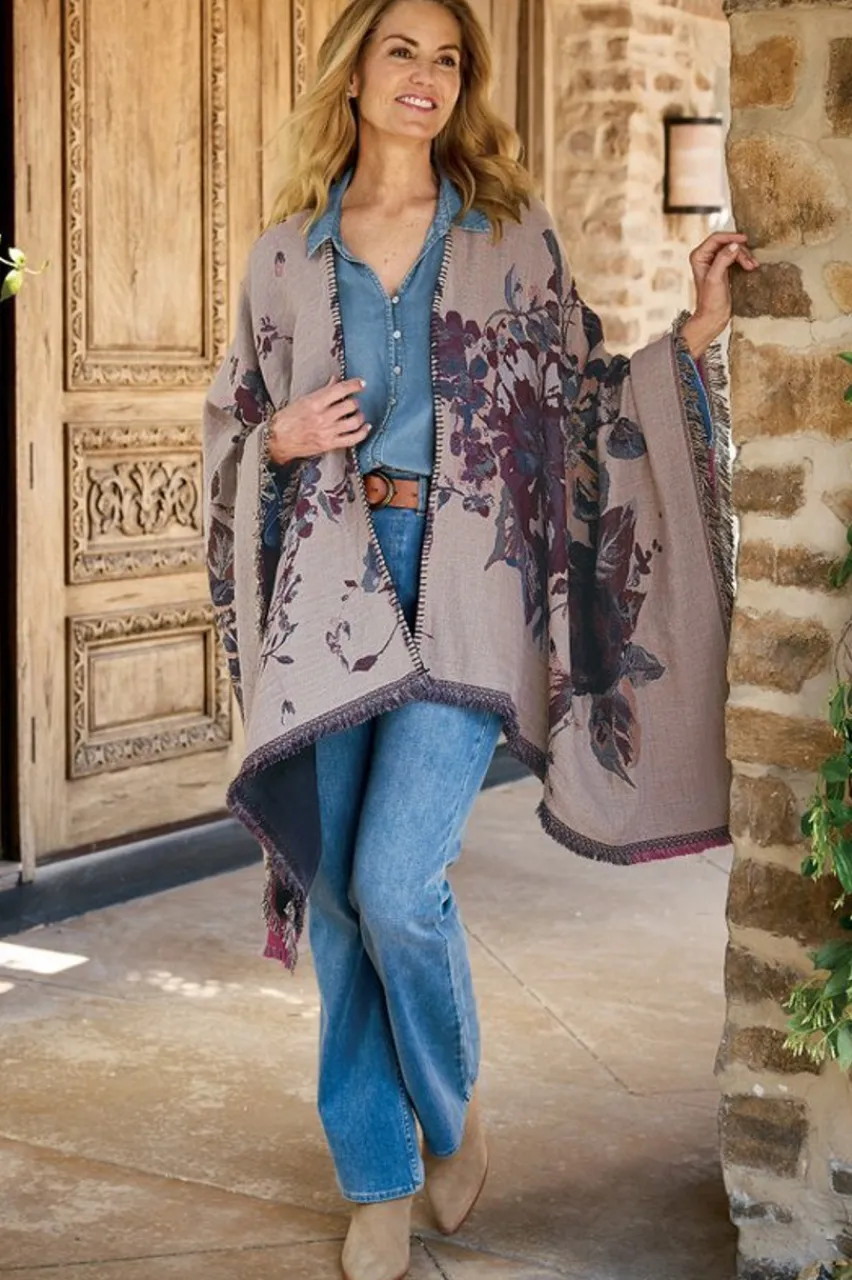 Soft Surroundings Beatrix Floral Wrap- Toppers|Jackets & Coats