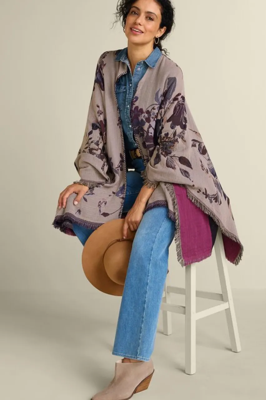 Soft Surroundings Beatrix Floral Wrap- Toppers|Jackets & Coats