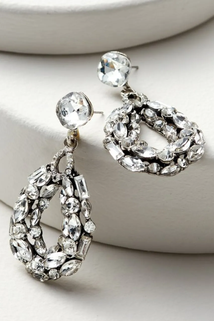 Soft Surroundings Belle Crystal Earrings- Jewelry|Earrings