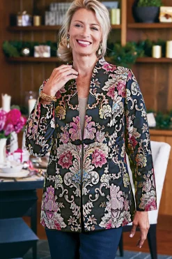 Soft Surroundings Branca Jacquard Jacket- Jackets & Coats