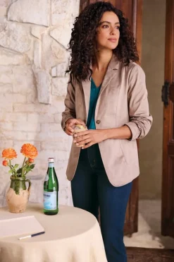 Soft Surroundings Breck Faux Suede Blazer- Toppers|Jackets & Coats