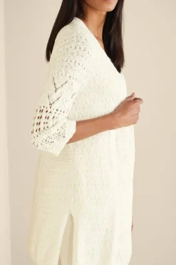 Soft Surroundings Calistoga Pointelle Cardigan- Tops|Sweaters & Cardigans