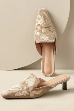 Soft Surroundings Carolina Embroidered Mule- Shoes