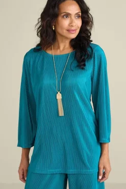 Soft Surroundings Cella Plisse Tunic- Tops