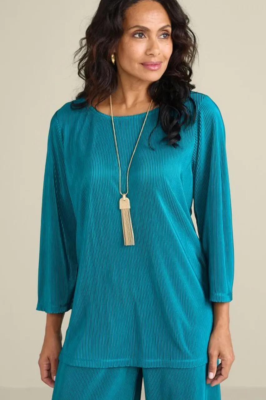 Soft Surroundings Cella Plisse Tunic- Tops
