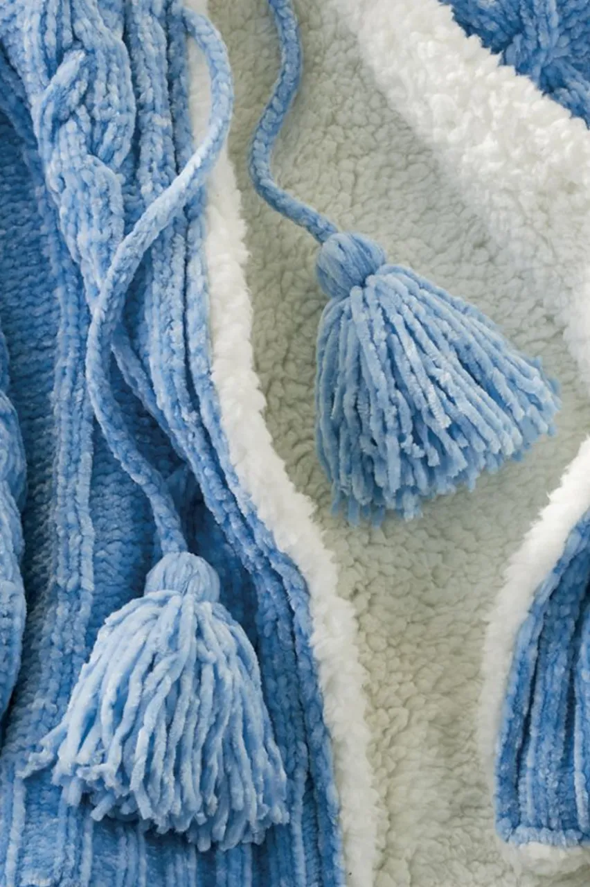 Soft Surroundings Chenille Sherpa Wearable Throw- Sleepwear & Lounge|Scarves & Wraps