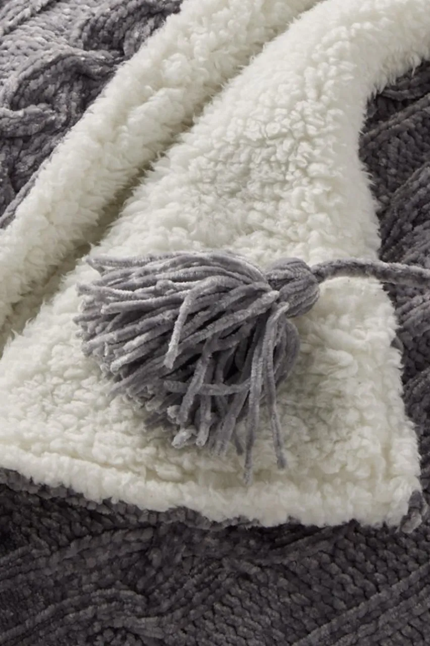 Soft Surroundings Chenille Sherpa Wearable Throw- Sleepwear & Lounge|Scarves & Wraps