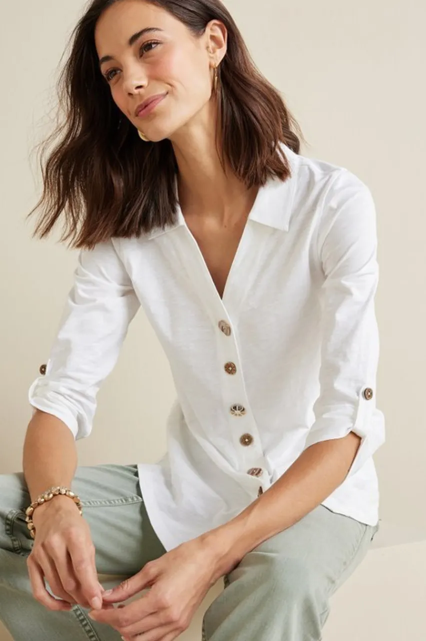 Soft Surroundings Danielle 3/4 Sleeve Tunic- Tops|Tunics & Leggings