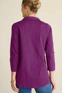 Soft Surroundings Danielle 3/4 Sleeve Tunic- Tops|Tunics & Leggings