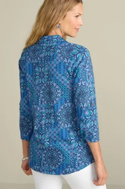 Soft Surroundings Danielle 3/4 Sleeve Tunic- Tops|Tunics & Leggings