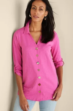 Soft Surroundings Danielle 3/4 Sleeve Tunic- Tops|Tunics & Leggings