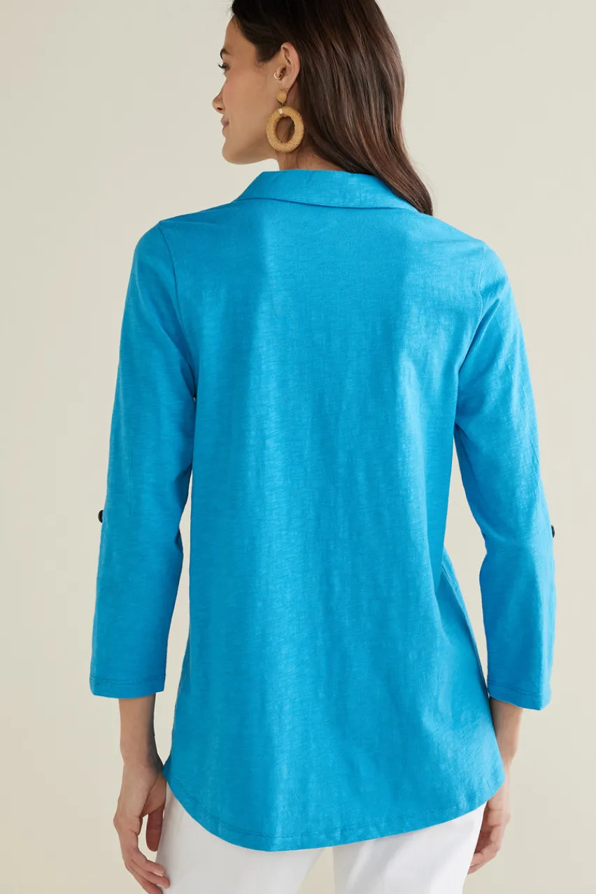 Soft Surroundings Danielle 3/4 Sleeve Tunic- Tops|Tunics & Leggings