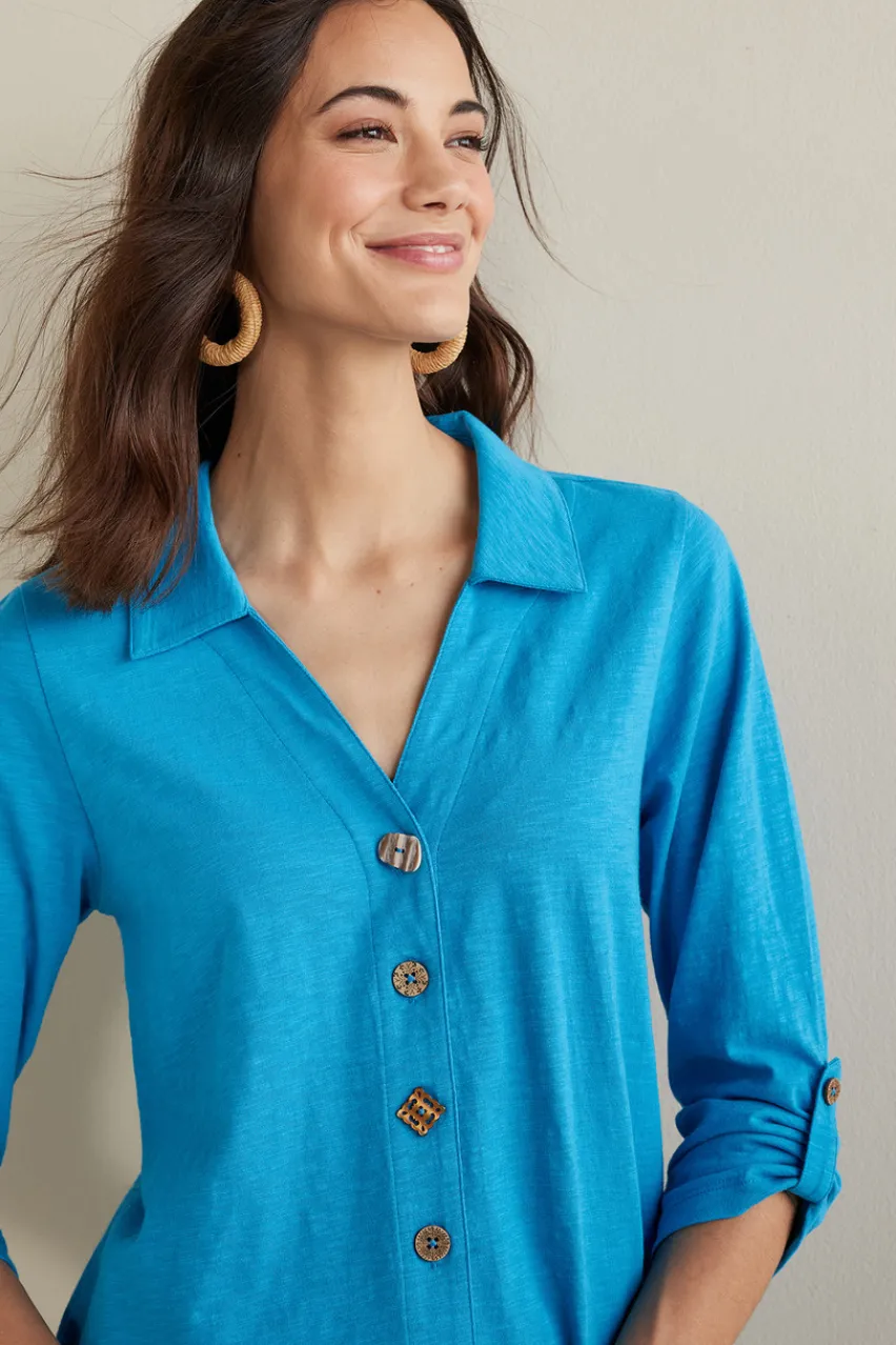 Soft Surroundings Danielle 3/4 Sleeve Tunic- Tops|Tunics & Leggings