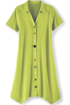 Soft Surroundings Danielle Button Dress- Dresses