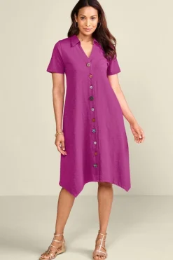 Soft Surroundings Danielle Button Dress- Dresses