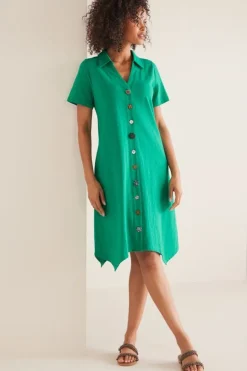 Soft Surroundings Danielle Button Dress- Dresses