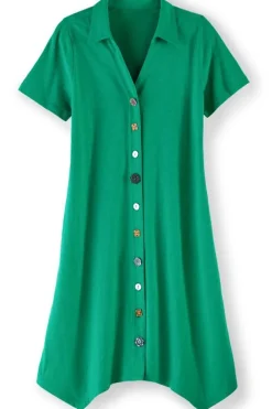 Soft Surroundings Danielle Button Dress- Dresses