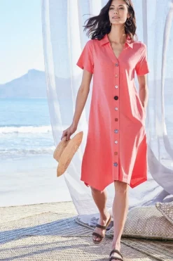 Soft Surroundings Danielle Button Dress- Dresses