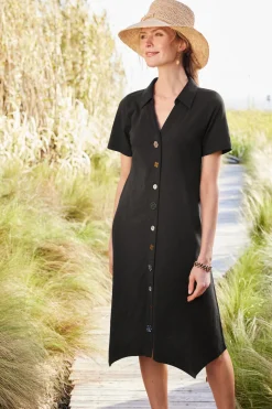 Soft Surroundings Danielle Button Dress- Dresses