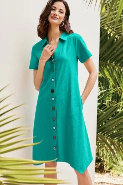 Soft Surroundings Danielle Button Dress- Dresses