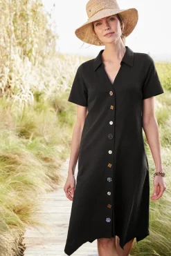 Soft Surroundings Danielle Button Dress- Dresses