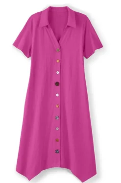 Soft Surroundings Danielle Button Dress- Dresses