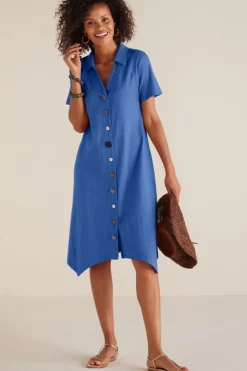 Soft Surroundings Danielle Button Dress- Dresses