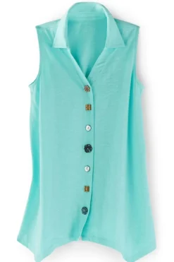 Soft Surroundings Danielle Button Tank- Tops