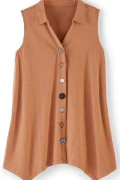 Soft Surroundings Danielle Button Tank- Tops