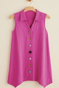 Soft Surroundings Danielle Button Tank- Tops